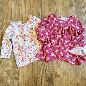 Little Lass 4T girls bundle tops coquette floral girly adorable long sleeves